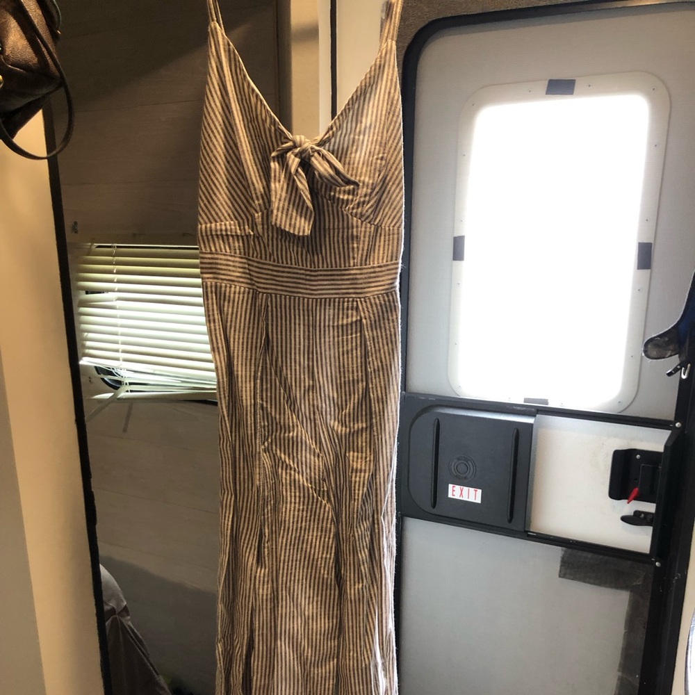 Pinstriped jumpsuit